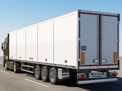Renault Range T 4X2 with Trailer 3D model