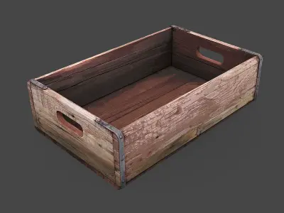 Old Crate Low-poly 3D model purchase