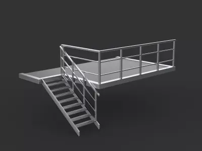 industrial stair 3D model purchase