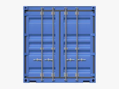 Shipping Container Dry 20-foot Blue 3D model