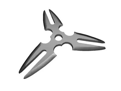 Throwing Star from the movie Resident Evil Low-poly 3D model
