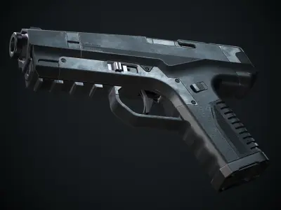 weapon black raven Low-poly 3D model