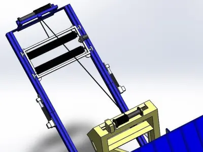 Photovoltaic panels cleaning tracked robot  3D model