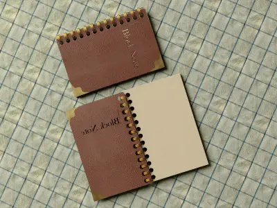 Notebook leather 3D model