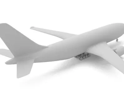 Plane High Res 3D model