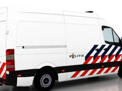Mercedes Benz Sprinter L2H2 2009 Netherlands Police Prison 3D model