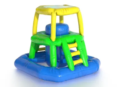 Modular folding water park GUARD TOWER Low-poly 3D model