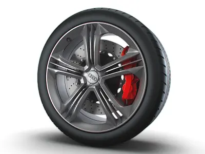 Audi R8 Wheel 3D model by CreativeIdeaStudio