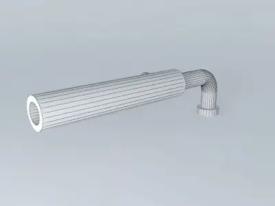White pipe Free 3D model