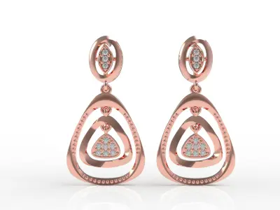 Diamond Pendant Set 27 3D print model