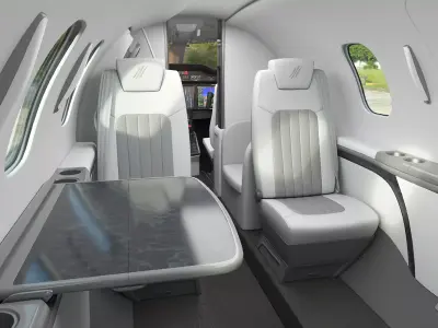 HondaJet Elite II Light Jet Aircraft Black Rigged for Maya 3D model