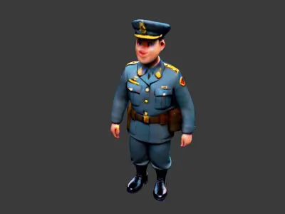 World War II Soldier Low-poly 3D model buy