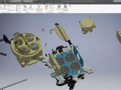 Engine Carburetor 3D Model 3D model