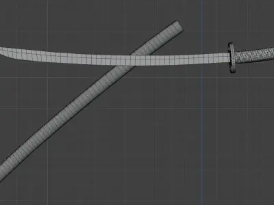 Weapon Katana Sword 3D model
