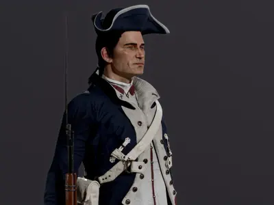 American soldier Low-poly 3D model purchase