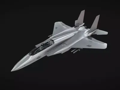 F-15 Jet Low-poly 3D model
