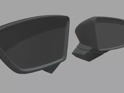 Car Mirror 027 Low-poly 3D model