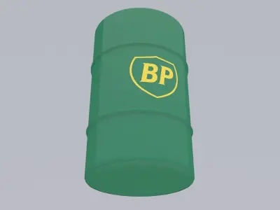 BP Barrel Low-poly 3D model