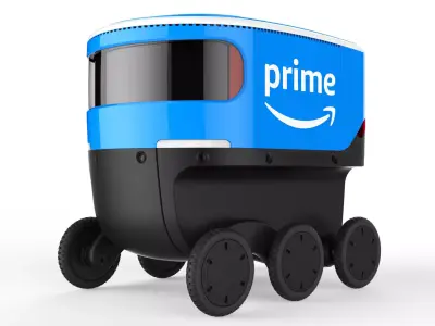 Delivery Robot Blue 3D model