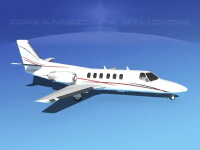 Cessna C550 Citation II V15 3D model
