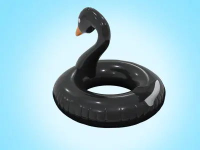 Inflatable Swan 3D Model - High Detail and Versatility Low-poly 3D model