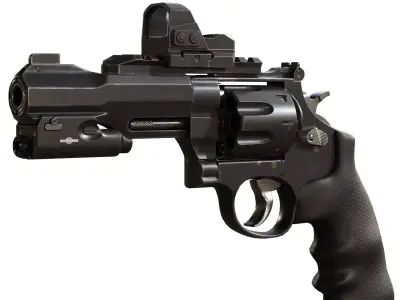 Revolver 357 Magnum 3D model purchase