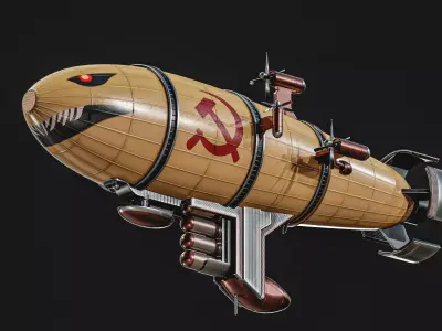 Kirov Airship from Red Alert Low-poly 3D model