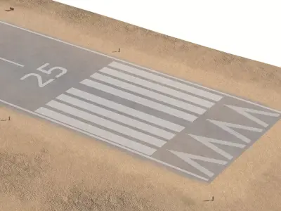 UAV Airfield Desert Ground Surface 3D model purchase