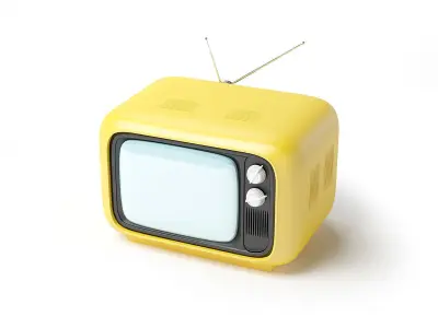 retro tv in seventies style Low-poly 3D model