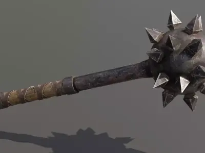 Orc Morning Star Low-poly 3D model