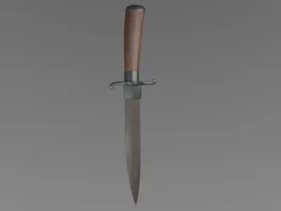 Dagger knife Low-poly 3D model