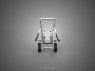 TWO WHEELED WHEELER HAND TRUCK PALLET JACK TROLLEY TILT TIP FORK 3D model