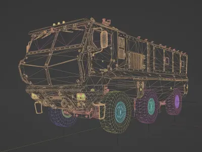 Kamaz Typhoon PBR GR Bonus Destroyed Version Included  Low-poly 3D model