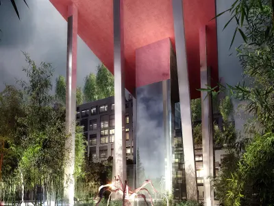 3Dmax fashion city commercial square building 292 3D model