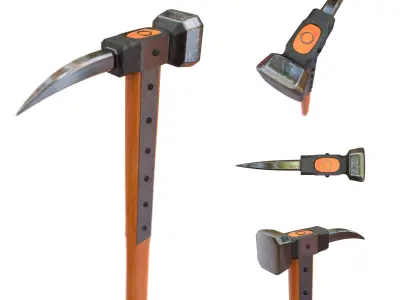 medieval warpick Low-poly 3D model