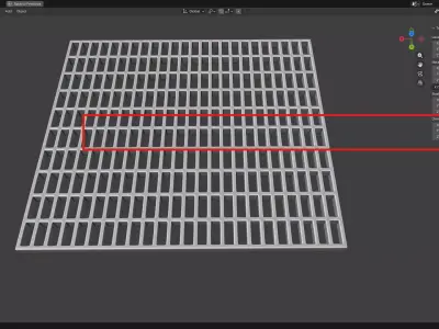 Steel Grating Flooring 2 3D print model