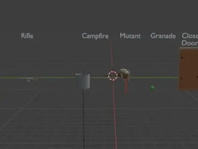 low poly decoration and creatures 3D model