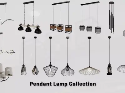 Modern Pendant Light Collection 3D model purchase