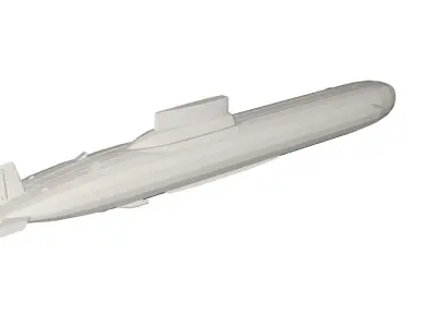 Military Ship submarine Low-poly 3D model
