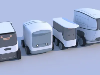 Logistics Delivery Robots 3D model