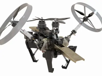 Sci-Fi Military Drone Vehicle 3D model