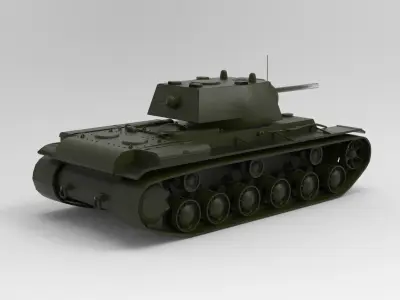 Kliment Voroshilov tank 3D model
