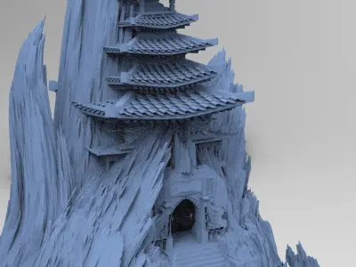Bushido Temple rocks 2 3D model