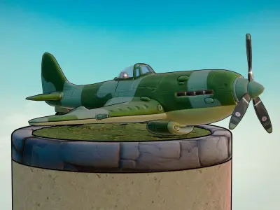 Supermarine Spitfire Low-poly 3D model purchase