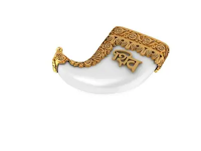 058 - Tiger - Lion Nail Pendant - Antique Work 3D print model