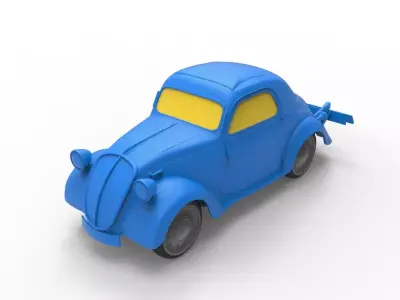 Fiat 500 1936 Classic Car 3D print model