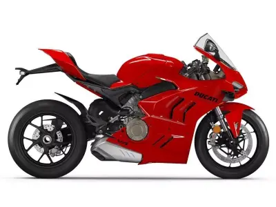 ducaty motorcycle Low-poly 3D model
