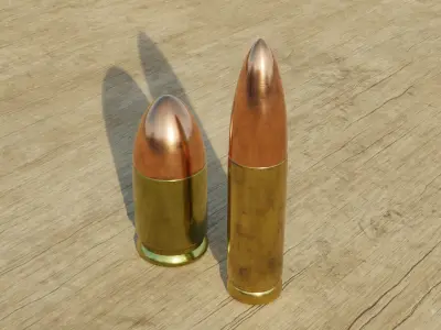 Bullet 3D models Low-poly 3D model