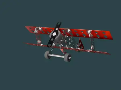 Biplane assembly kit 3D model