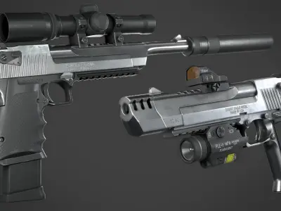 Desert Eagle 50 cal Collection 3D Model Pack